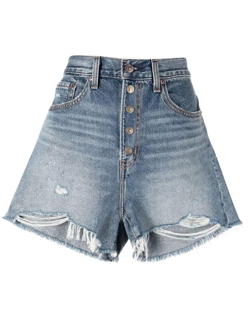 Levi's jeansshorts med franskant - Blå