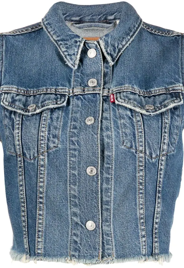 Levi's kort jeansväst - Blå