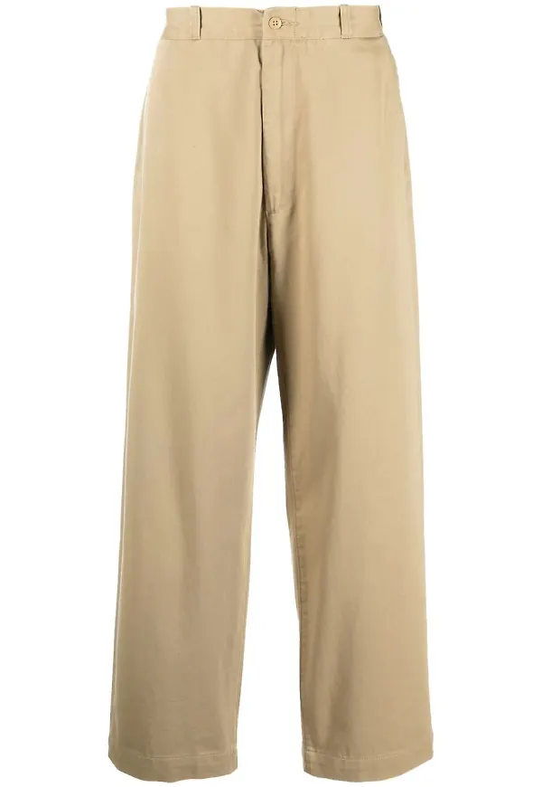 Levi's logo-patch wide-leg trousers - Brun