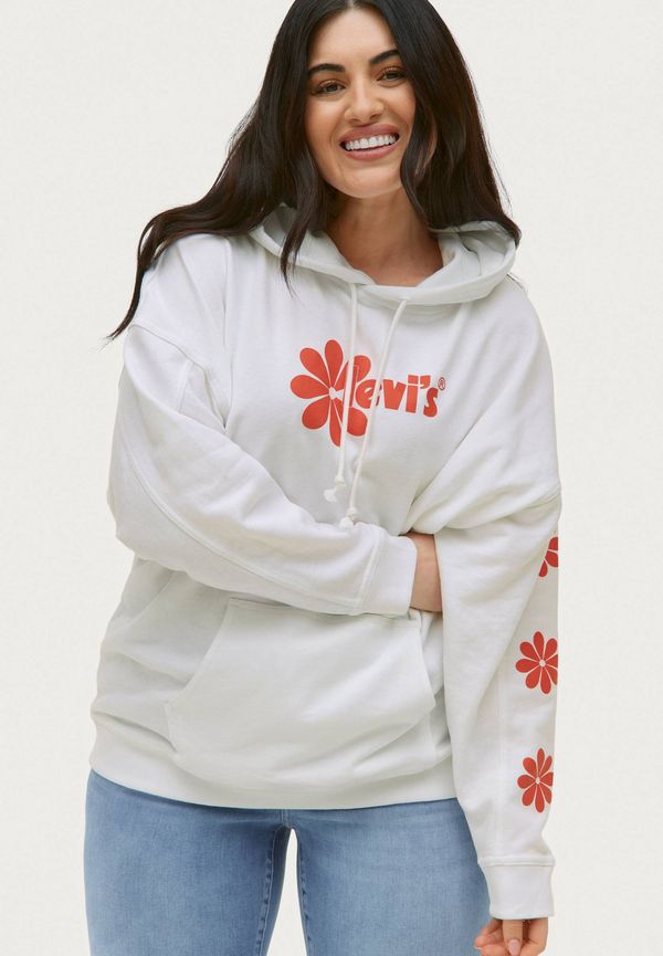 Levi's Plus - Huvtröja PL Rider Hoddie Post - Vit