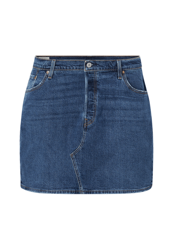 Levi's Plus - Jeanskjol Deconstructed Skirt - Blå