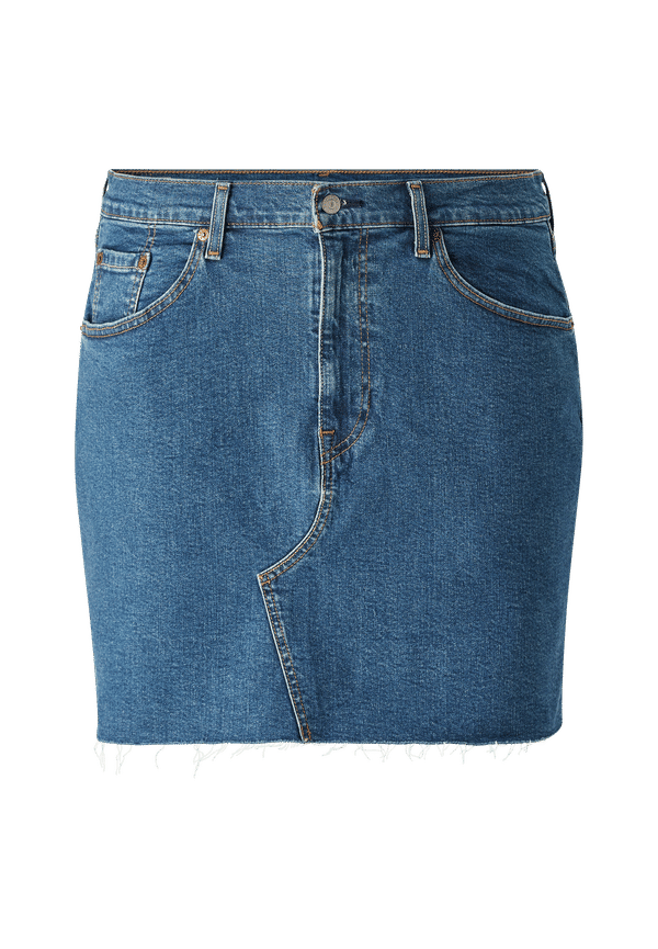 Levi's Plus - Jeanskjol Deconstructed Skirt - Blå