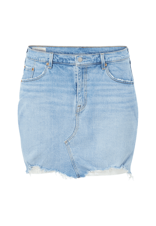 Levi's Plus - Jeanskjol Deconstructed Skirt - Blå