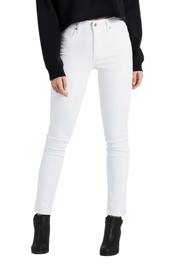 Levi's Slim-fit Jeans Vit, Dam