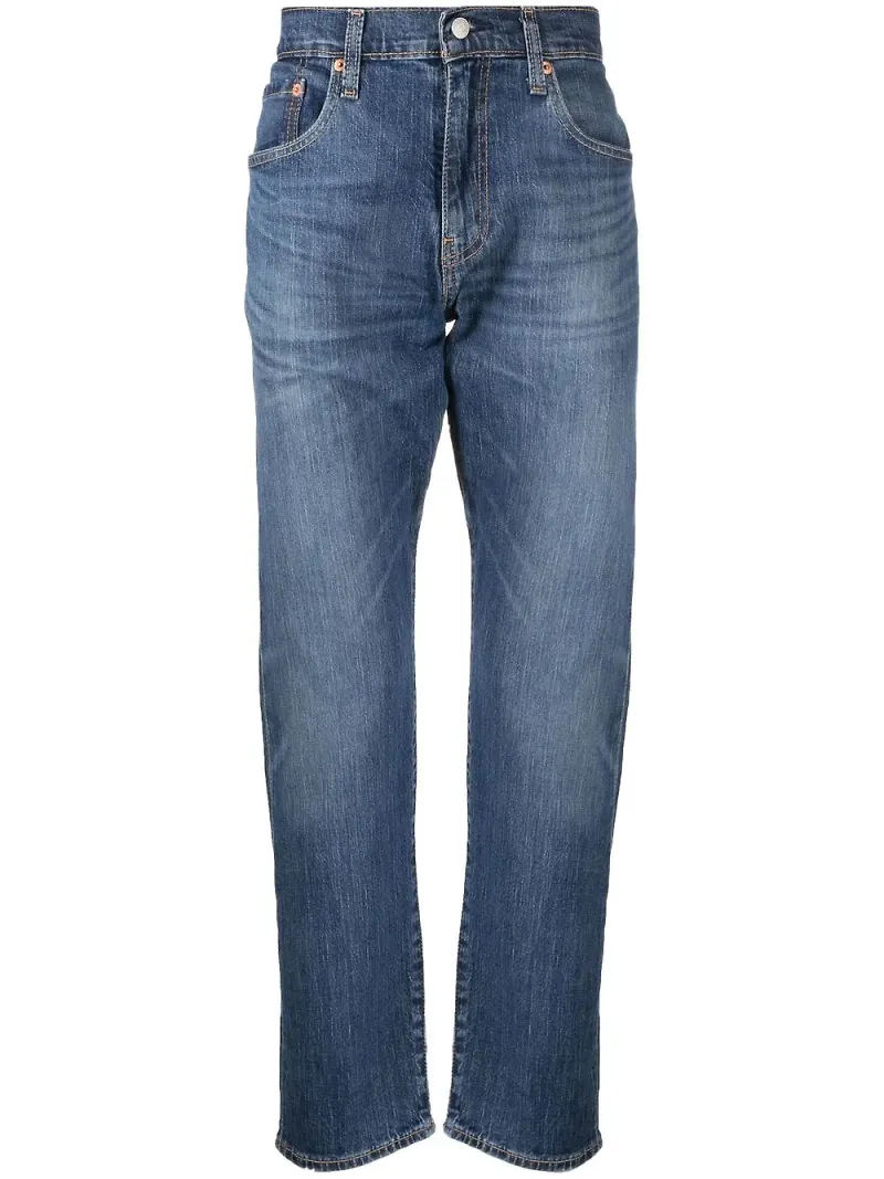 Levi's straight-jeans med logotypmärke - Svart