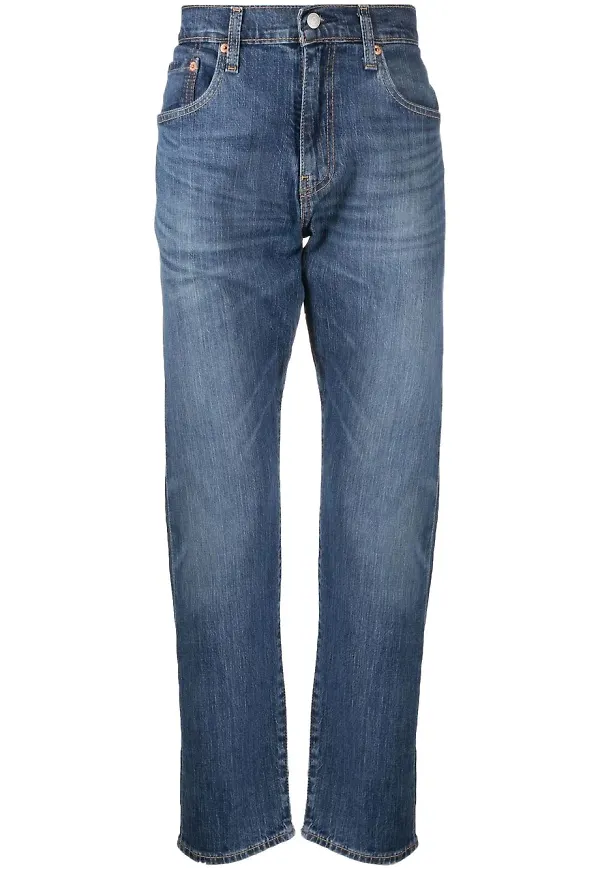 Levi's straight-jeans med logotypmärke - Svart