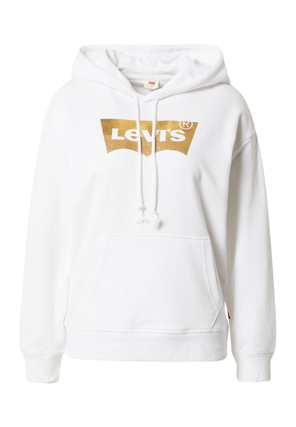 LEVI'S Sweatshirt 'LSE_GRAPHIC STANDARD HOO NEUTRALS' guld / vit
