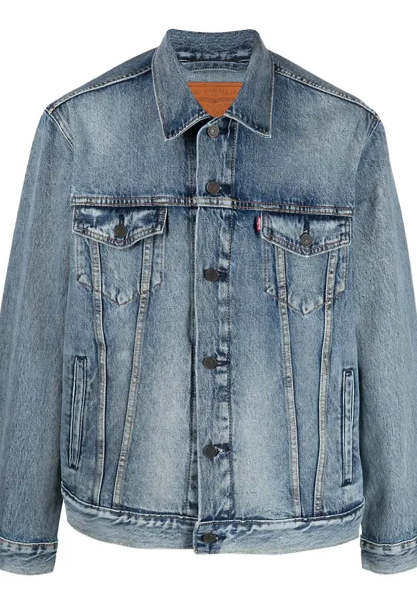 Levi's truckerjacka med knäppning - Blå