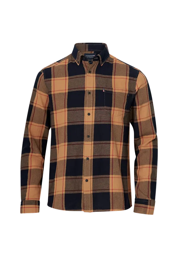 Lexington - Skjorta August Checked Shirt - Brun - S