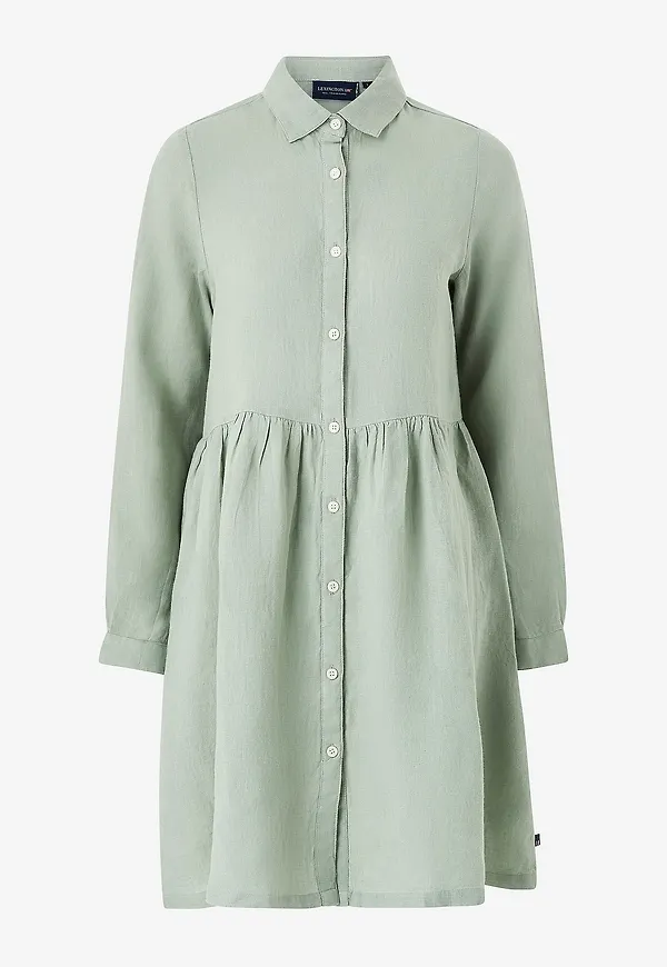 Lexington - Linneklänning Andrea Linen Dress - Grön