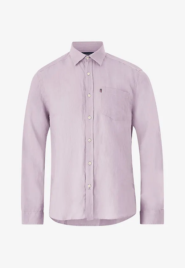 Lexington - Skjorta Ryan Linen Shirt - Lila