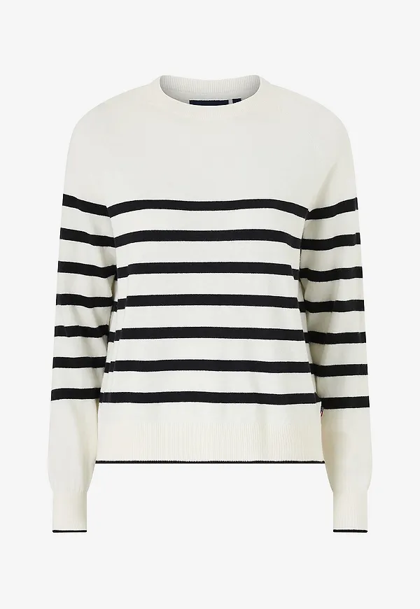 Lexington - Tröja Cashmere Blend Raglan Sweater - Vit
