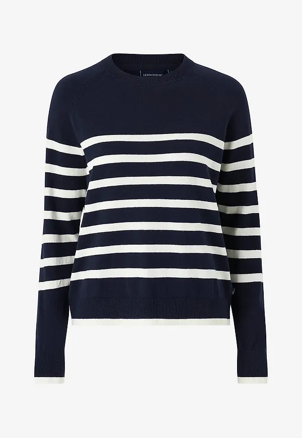 Lexington - Tröja Freya Cotton Cashmere Sweater - Blå