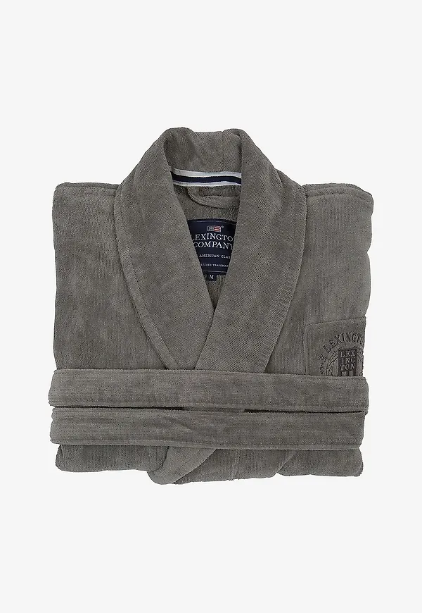Lexington - Badrock Hotel Velour Robe - Grå