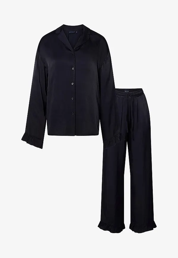 Lexington - Pyjamas Set satin - Blå