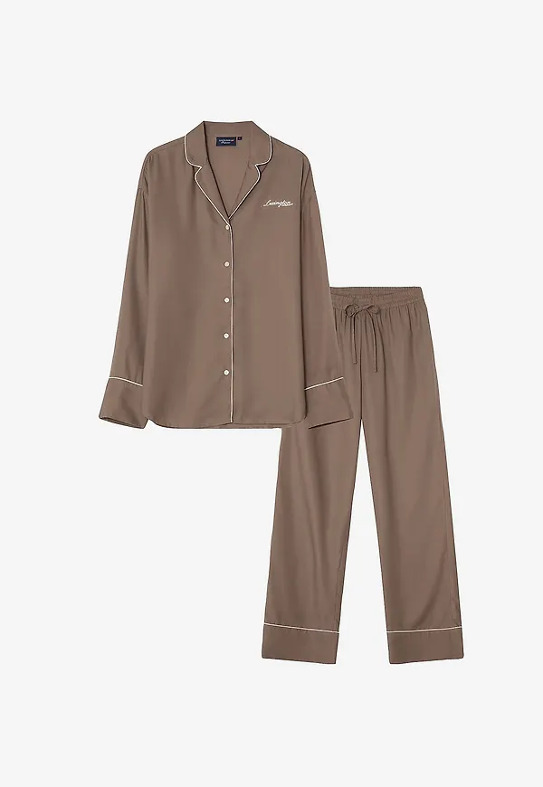 Lexington - Pyjamaset i lyocell - Brun