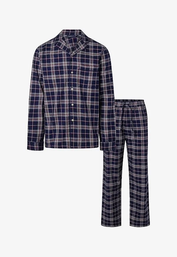 Lexington - Pyjamasset Checked Flannel - Blå