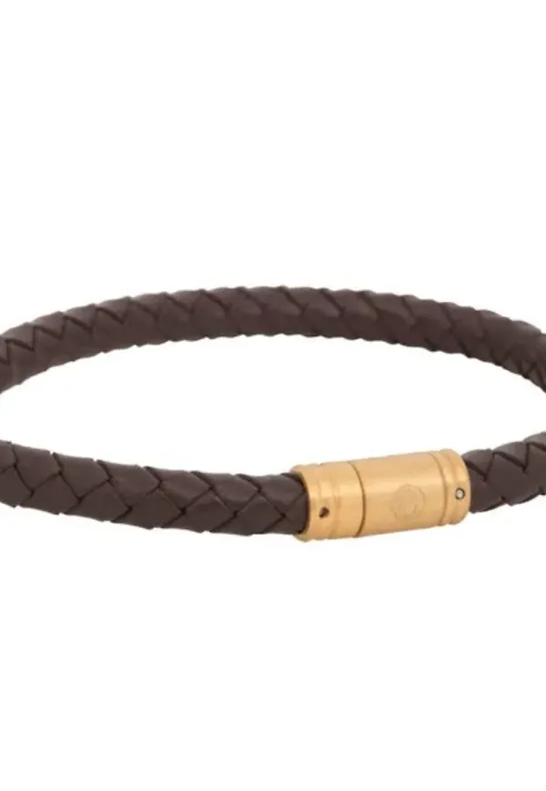 Liam Leather Bracelet Brown/gold