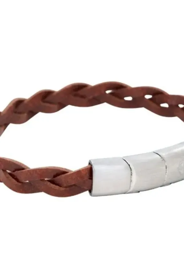 Lias Leather Bracelet Brown