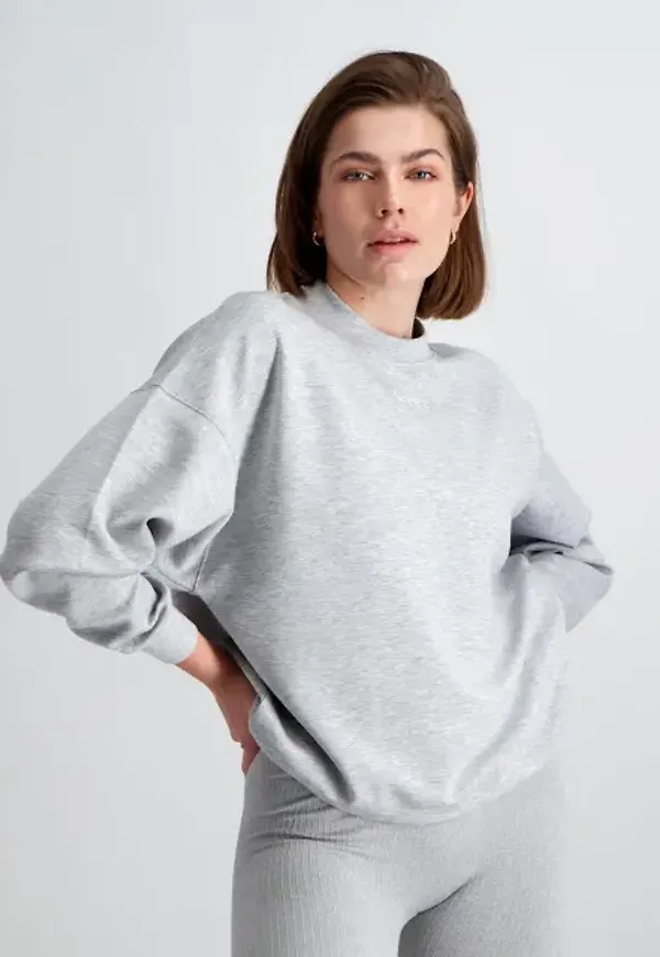 Light Grey Melange Comfy Sweatshirt