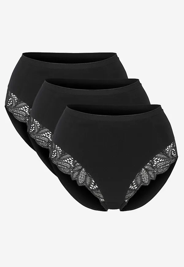 Light shaping trosa med spetsdetalj 3-pack