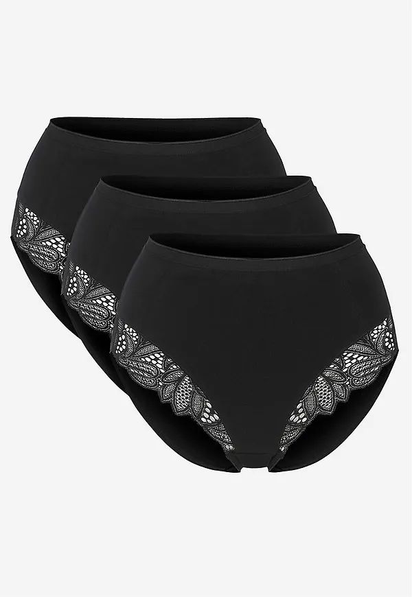 Light shaping trosa med spetsdetalj 3-pack