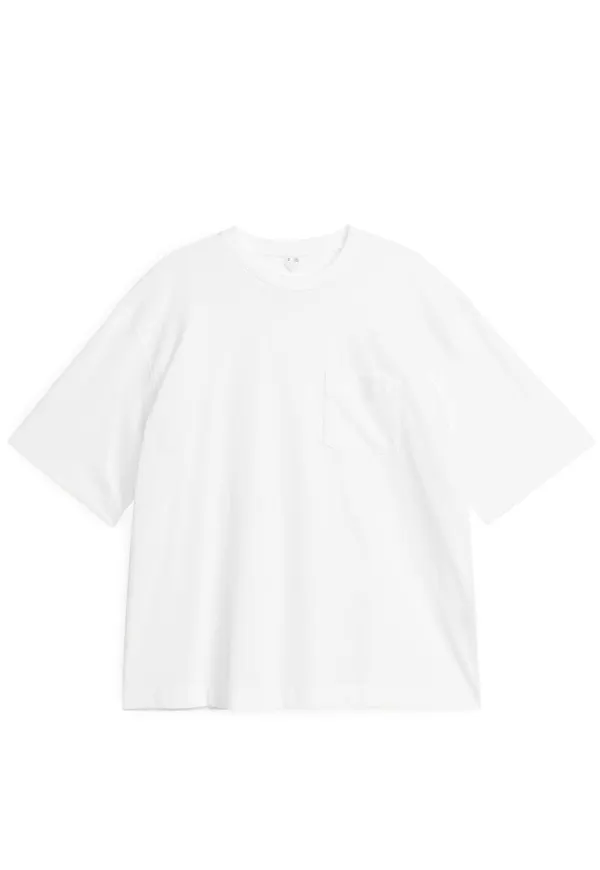 Lightweight Pocket-Detail T-Shirt - White