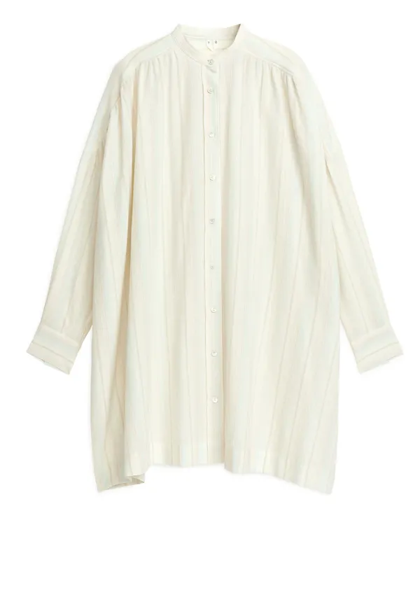 Lightweight Shirt Dress - White