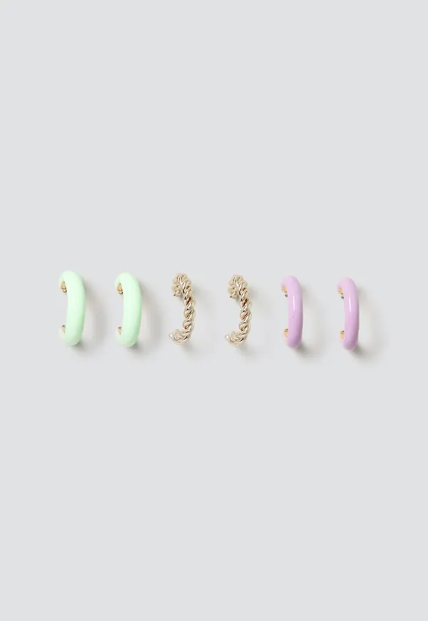 Lilac & Mint Enamel Earring Pack