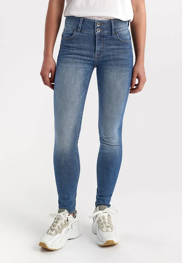 LILLY Blå slim fit shaping jeans