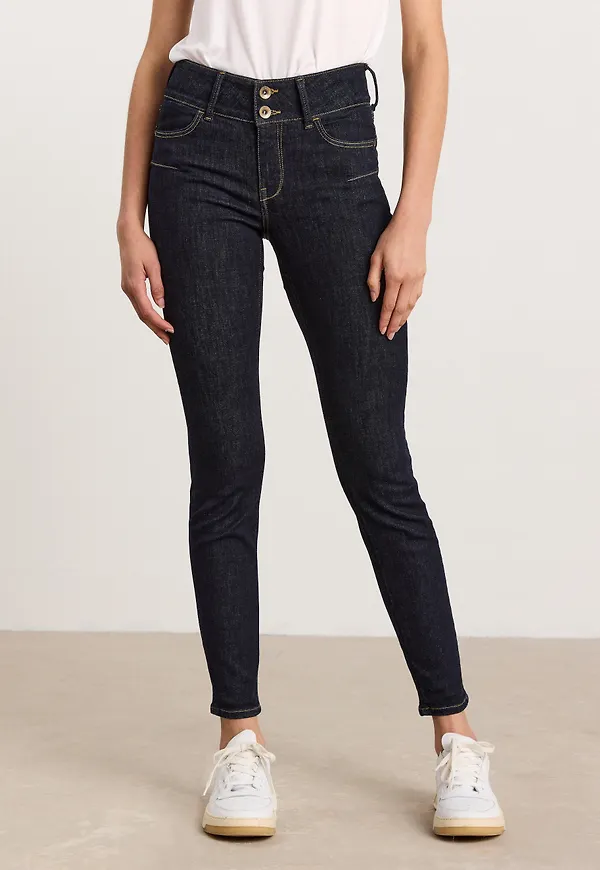 LILLY Blå slim fit shapingjeans