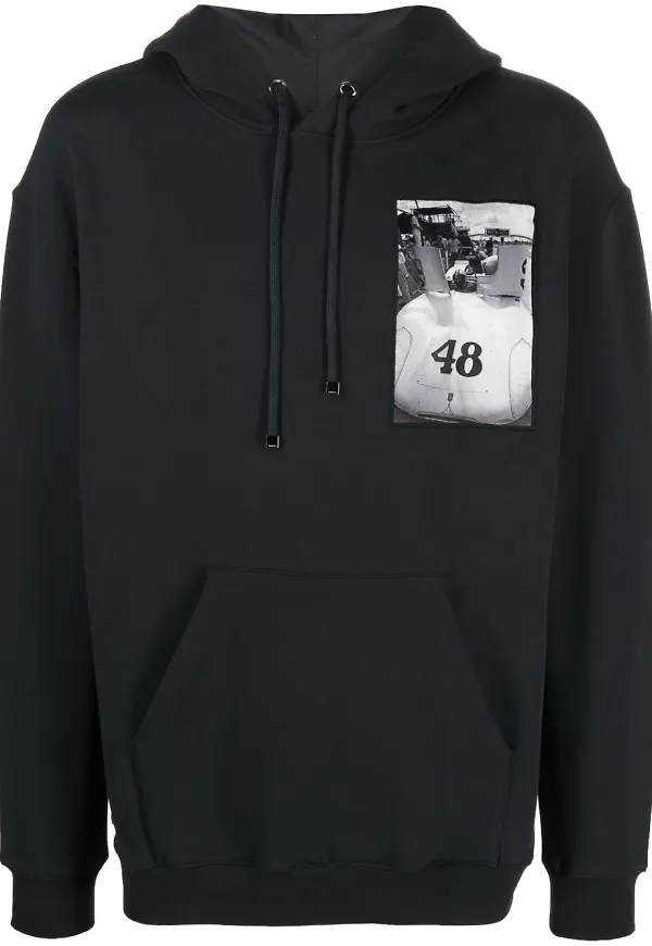 Limitato hoodie med fototryck - Blå
