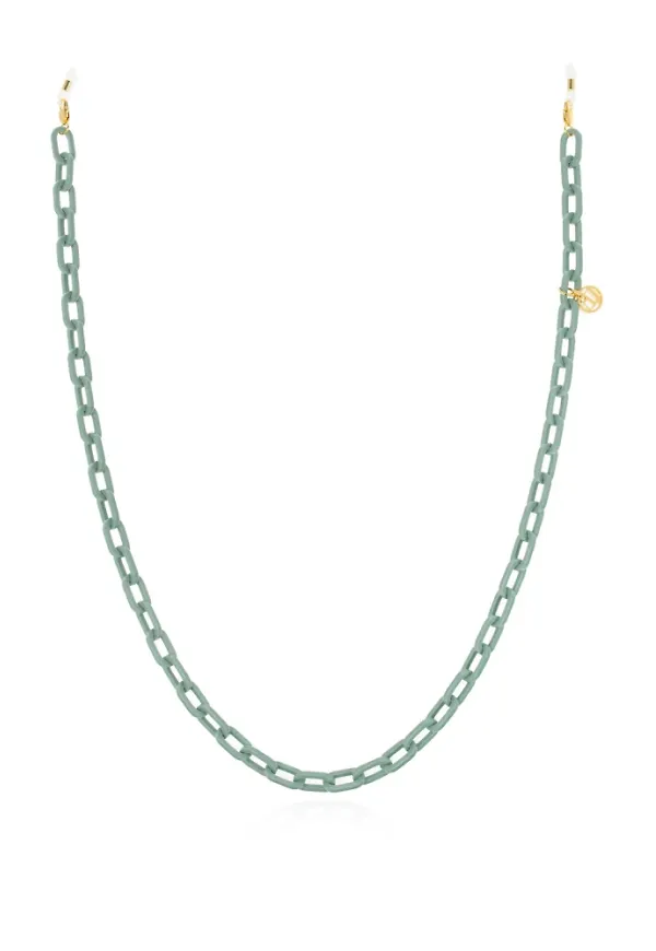Linda Farrow Eyewear chain Grön, Dam