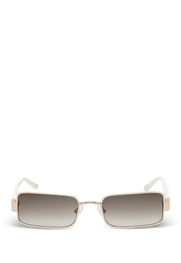 Linda Farrow Magda rectangle-frame sunglasses - Guldfärgad