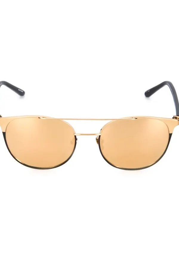 Linda Farrow mirrored sunglasses - Metallic