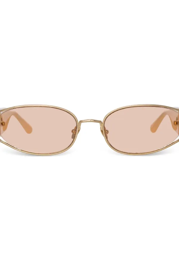 Linda Farrow Shelby cat eye-solglasögon - Guldfärgad