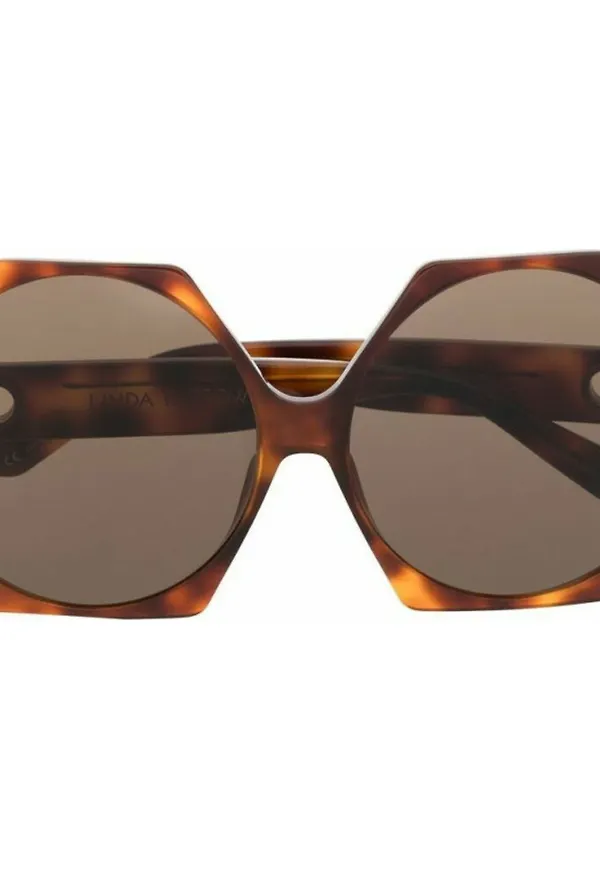 Linda Farrow Sunglasses Brun, Dam