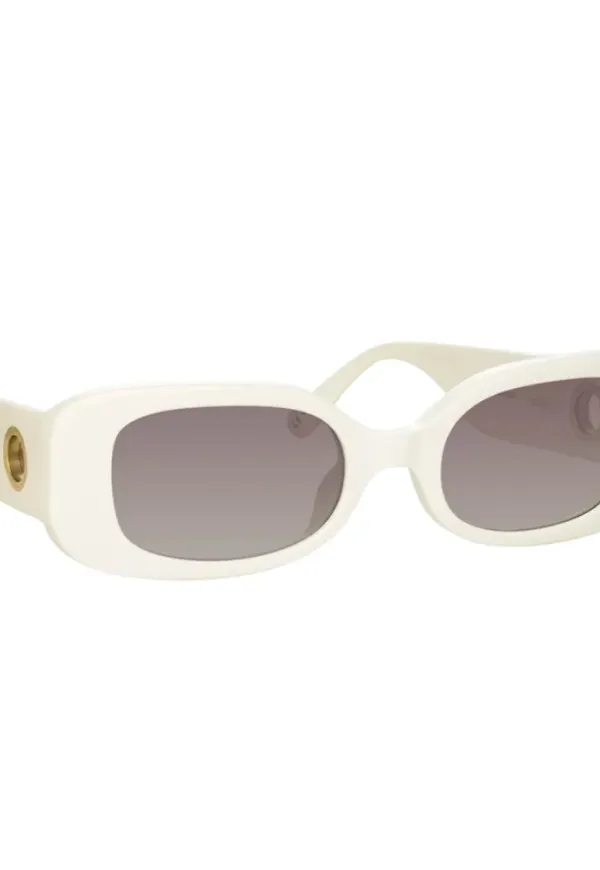 Linda Farrow Sunglasses Vit, Dam