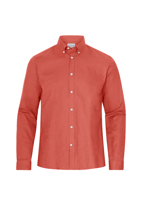 Lindbergh - Skjorta Oxford Superflex Shirt L/S - Röd - XL