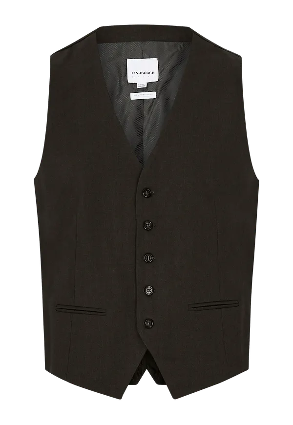 Lindbergh - Väst Men's Waistcoat For Suit - Svart - 52
