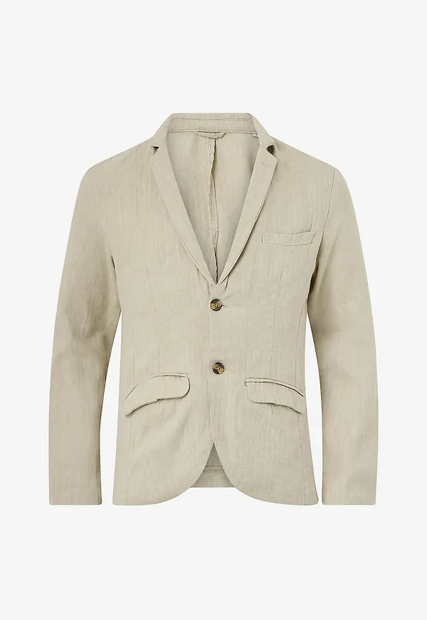 Lindbergh - Kavaj Cotton Linen Blazer - Grå