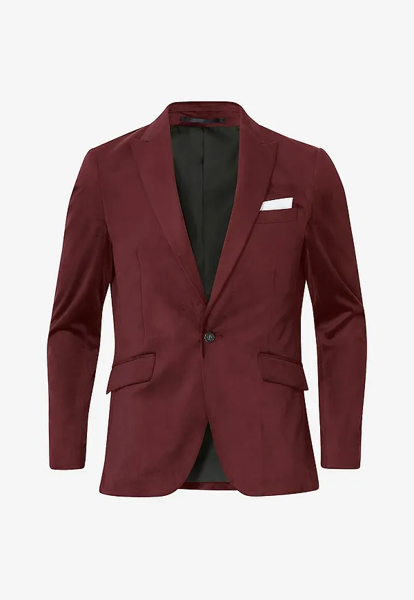 Lindbergh - Kavaj Velvet Blazer - Brun