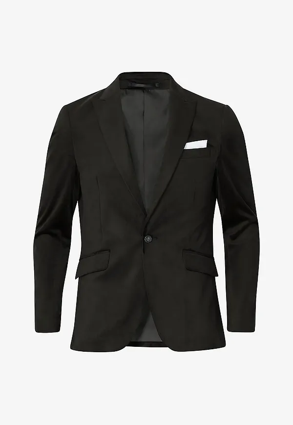 Lindbergh - Kavaj Velvet Blazer - Svart