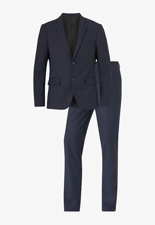 Lindbergh - Kostym Classic Structure Stretch Suit - Blå
