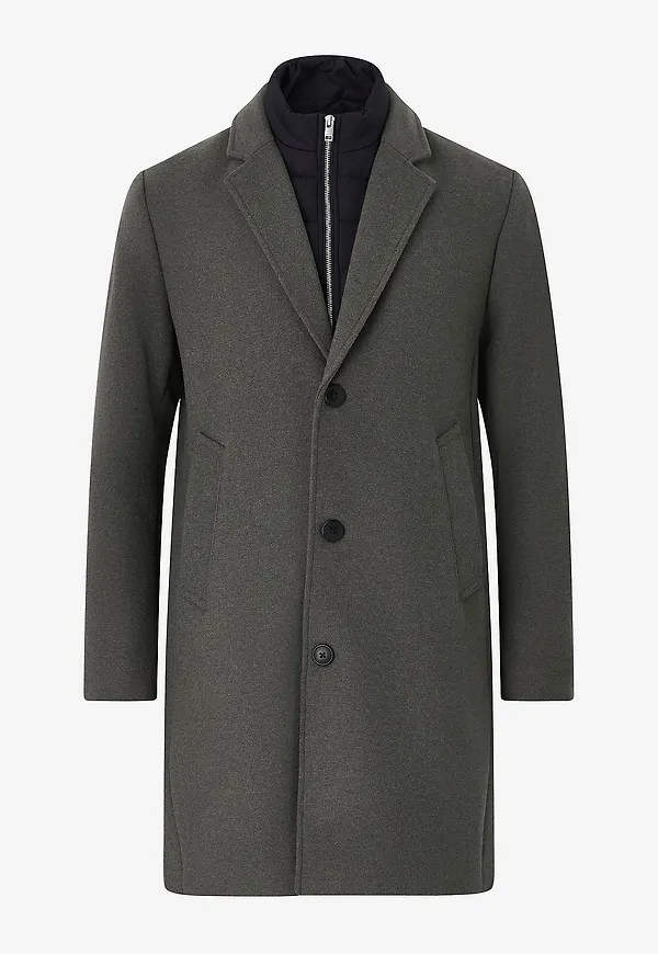 Lindbergh - Rock Detachable Collar Lapel Coat - Grå