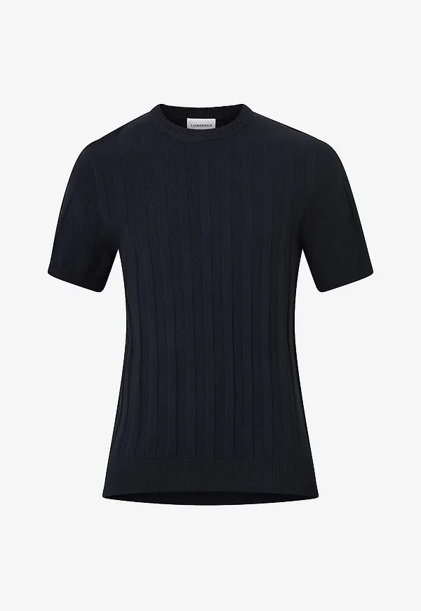 Lindbergh - Tröja Knitted Crew Neck - Blå