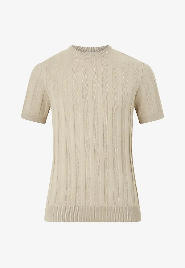 Lindbergh - Tröja Knitted Crew Neck - Natur