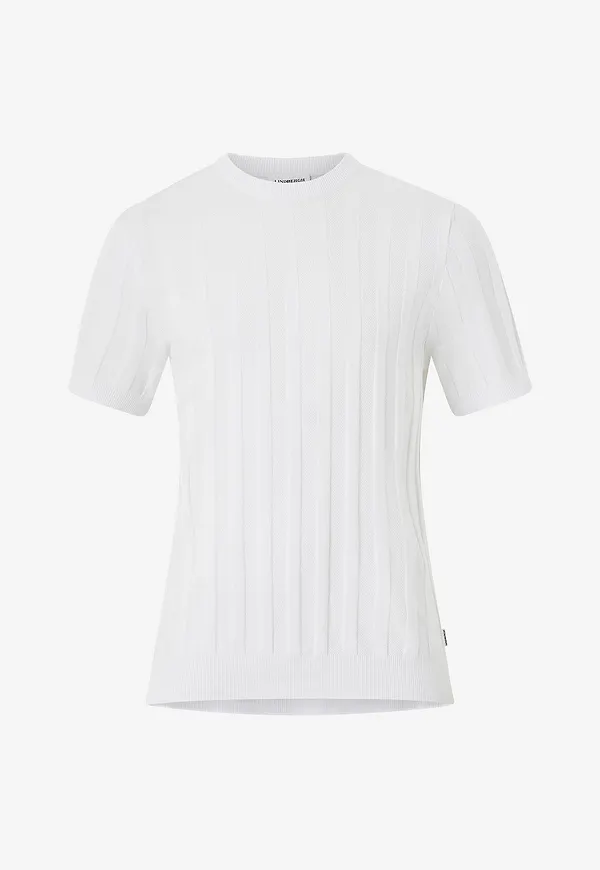 Lindbergh - Tröja Knitted Crew Neck - Vit