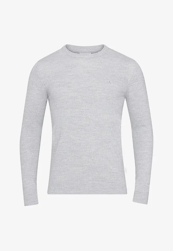 Lindbergh - Tröja Merino Knit O-neck - Grå