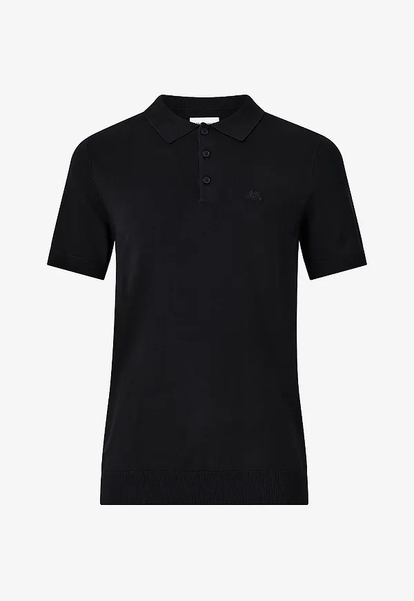 Lindbergh - Tröja S/S Polo Knit - Svart